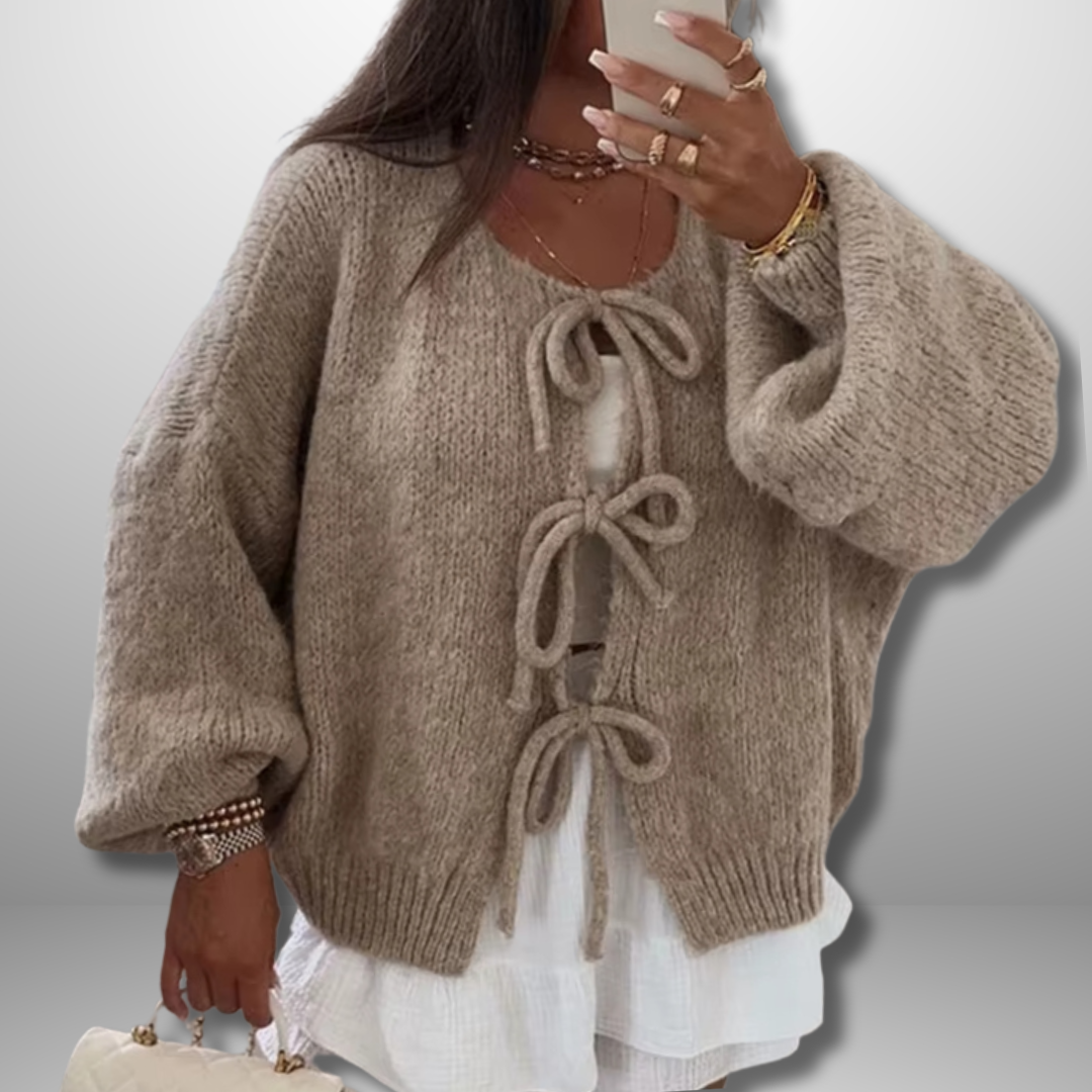 Amanda™ – Knit Cardigan with Front Tie