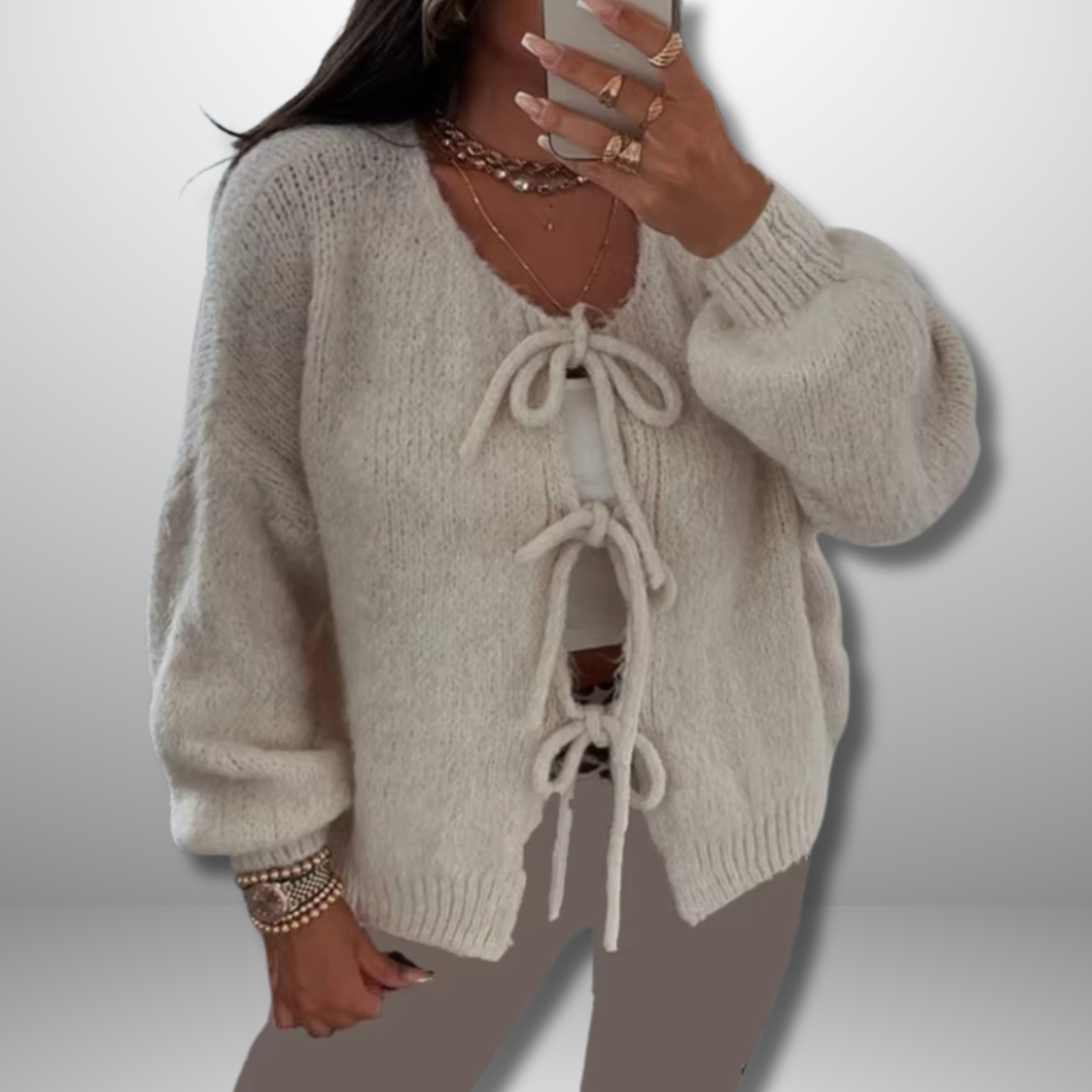 Amanda™ – Knit Cardigan with Front Tie