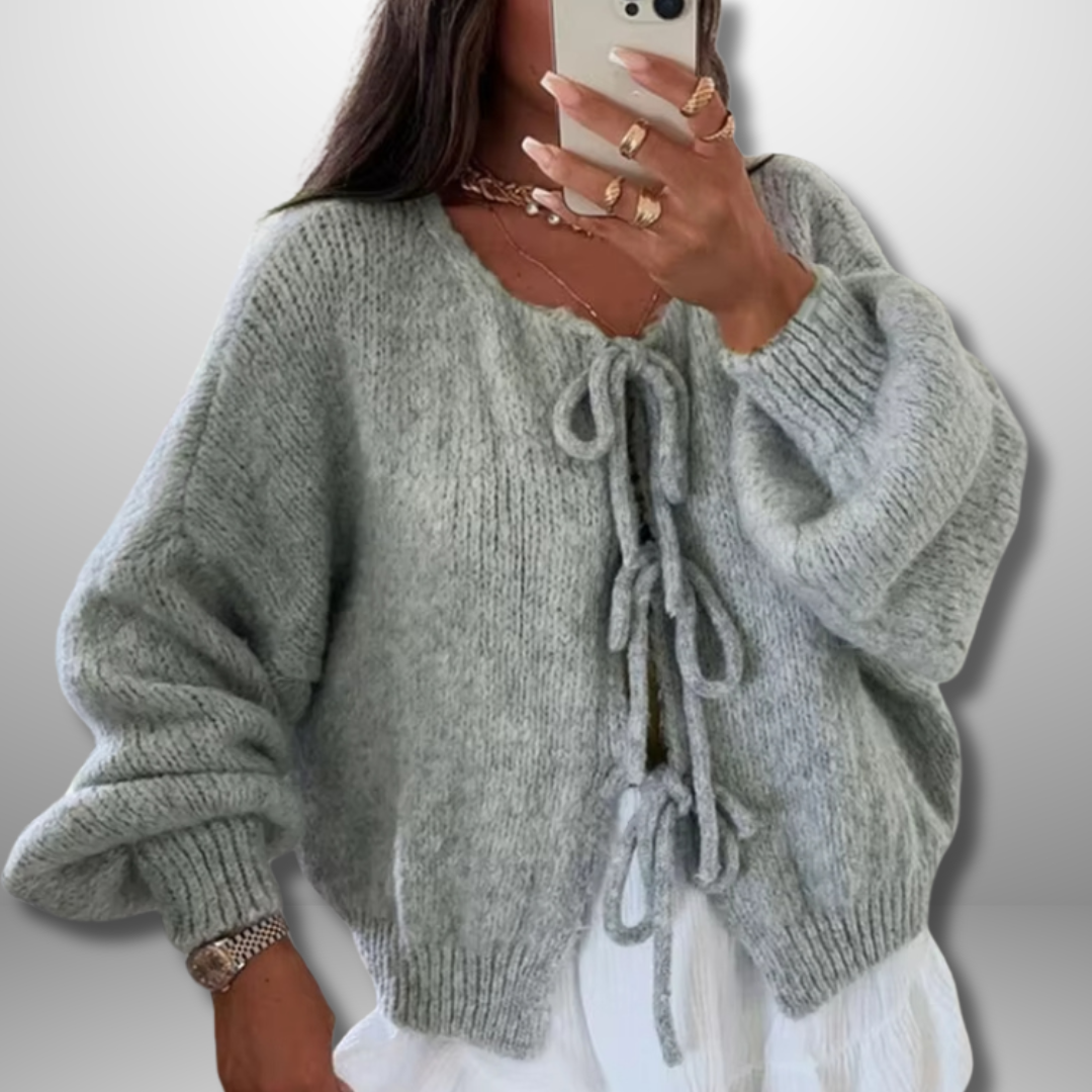 Amanda™ – Knit Cardigan with Front Tie